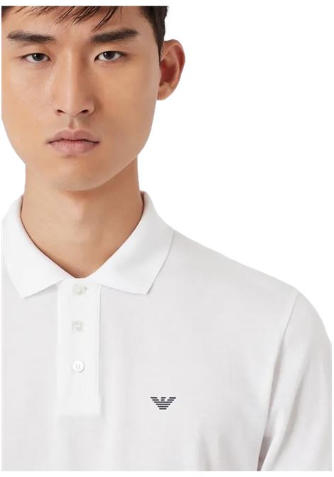 Polo in piquet mercerizzato con micro eagle EMPORIO ARMANI | Polo | 8N1FQ2 1JTKZ0100